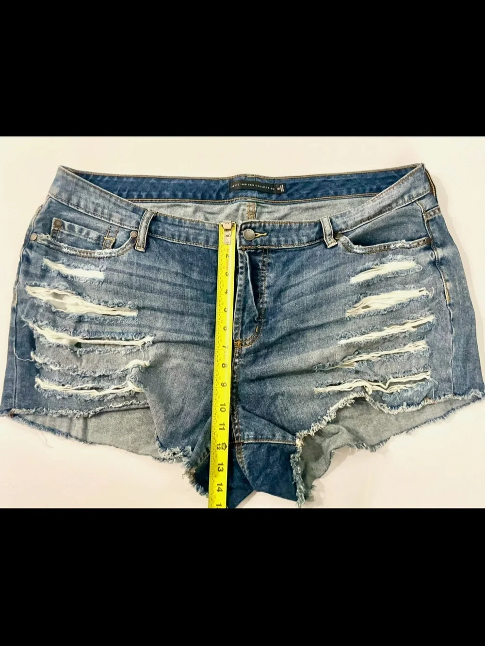 Torrid Insider Collection High Rise Heavy Distressed Denim Cutoff Shorts 18